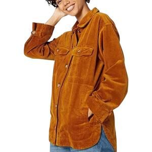 Madewell Corduroy Yorkway Shirt-Jacket  | Antique Gold Mustard Size S